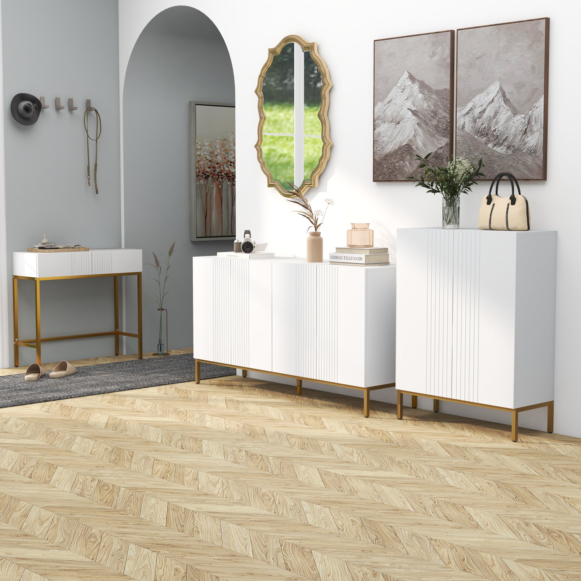 HOMCOM Narrow Shoe Cabinet, Shoe Storage Cabinet with Adjustable Shelves and Soft-Close Hinges, Entryway Shoe Rack Cabinet for 15-20 Pairs of Shoes, White