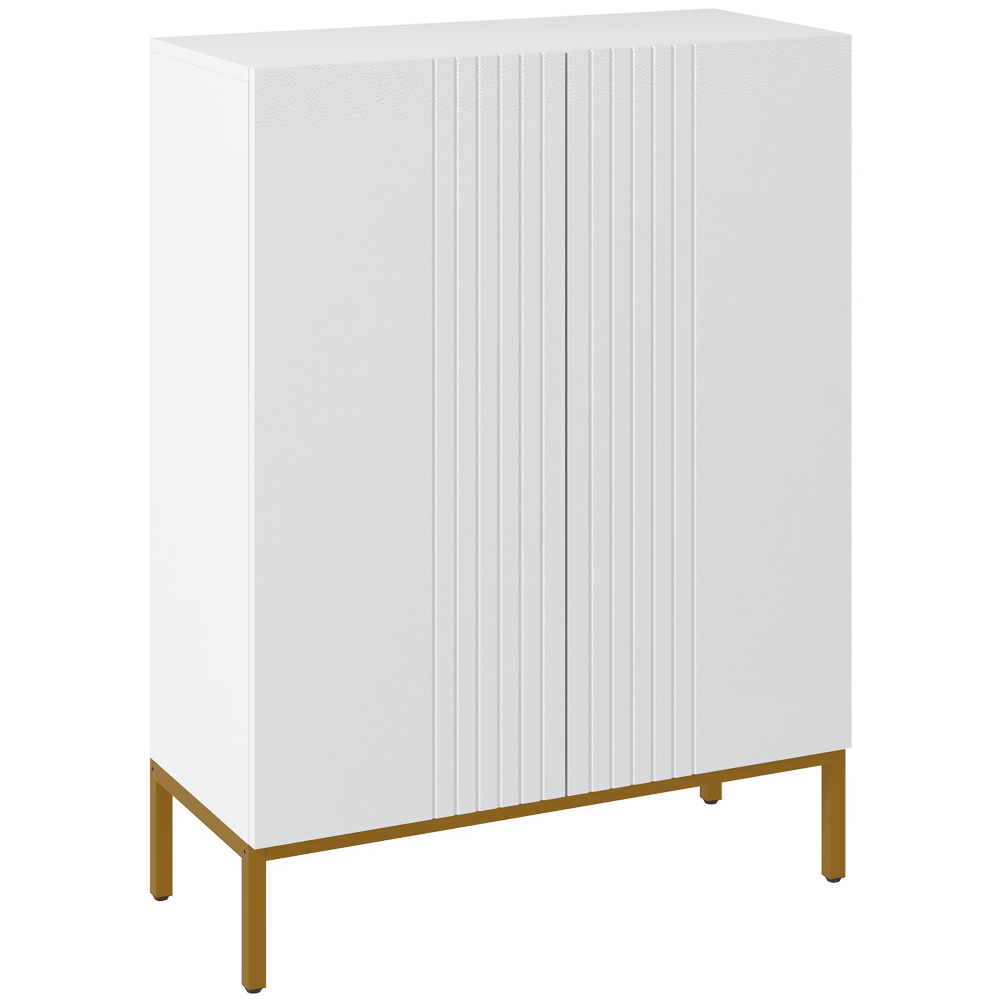 HOMCOM Narrow Shoe Cabinet, Shoe Storage Cabinet with Adjustable Shelves and Soft-Close Hinges, Entryway Shoe Rack Cabinet for 15-20 Pairs of Shoes, White