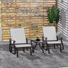 Outsunny Outdoor Glider Chair, Patio Glider with Steel Frame and Mesh Fabric, Garden Chair for Backyard, Garden, and Porch, Cream White