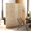 HOMCOM 5.6 Ft. Tall 4-Panel Room Divider, Pegboard Panel Freestanding Folding Privacy Screen Panels, Partition Wall Divider for Indoor Bedroom Office, Natural