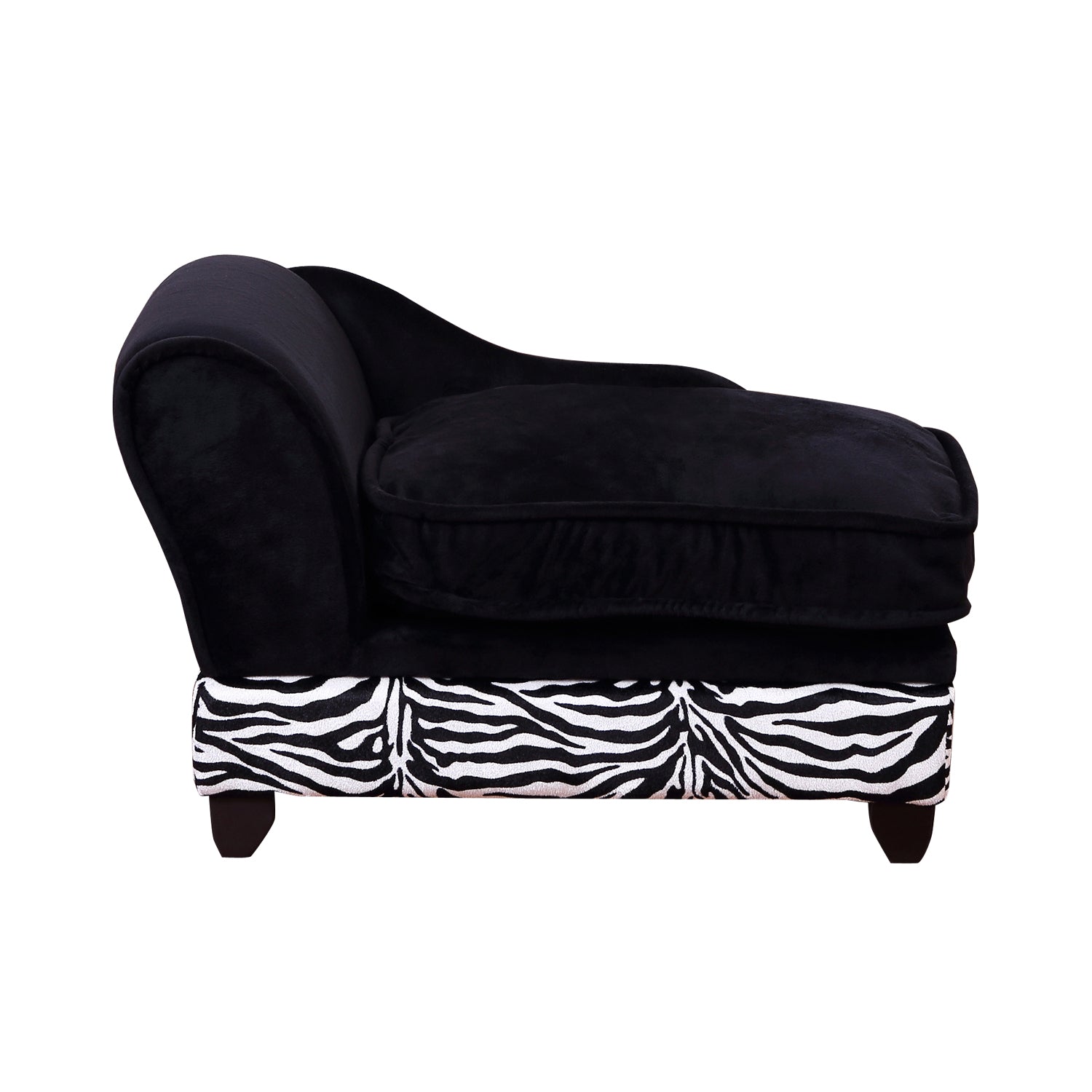 PawHut Soft Warm Pet Sofa Dog Puppy Sleeping Bed Pet Raised Lounge Couch Zebra-Stripe Pet Furniture