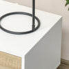 HOMCOM Set of 2 Bedside Table with Drawer and Shelf, Modern Nightstand, End Table for Bedroom, White
