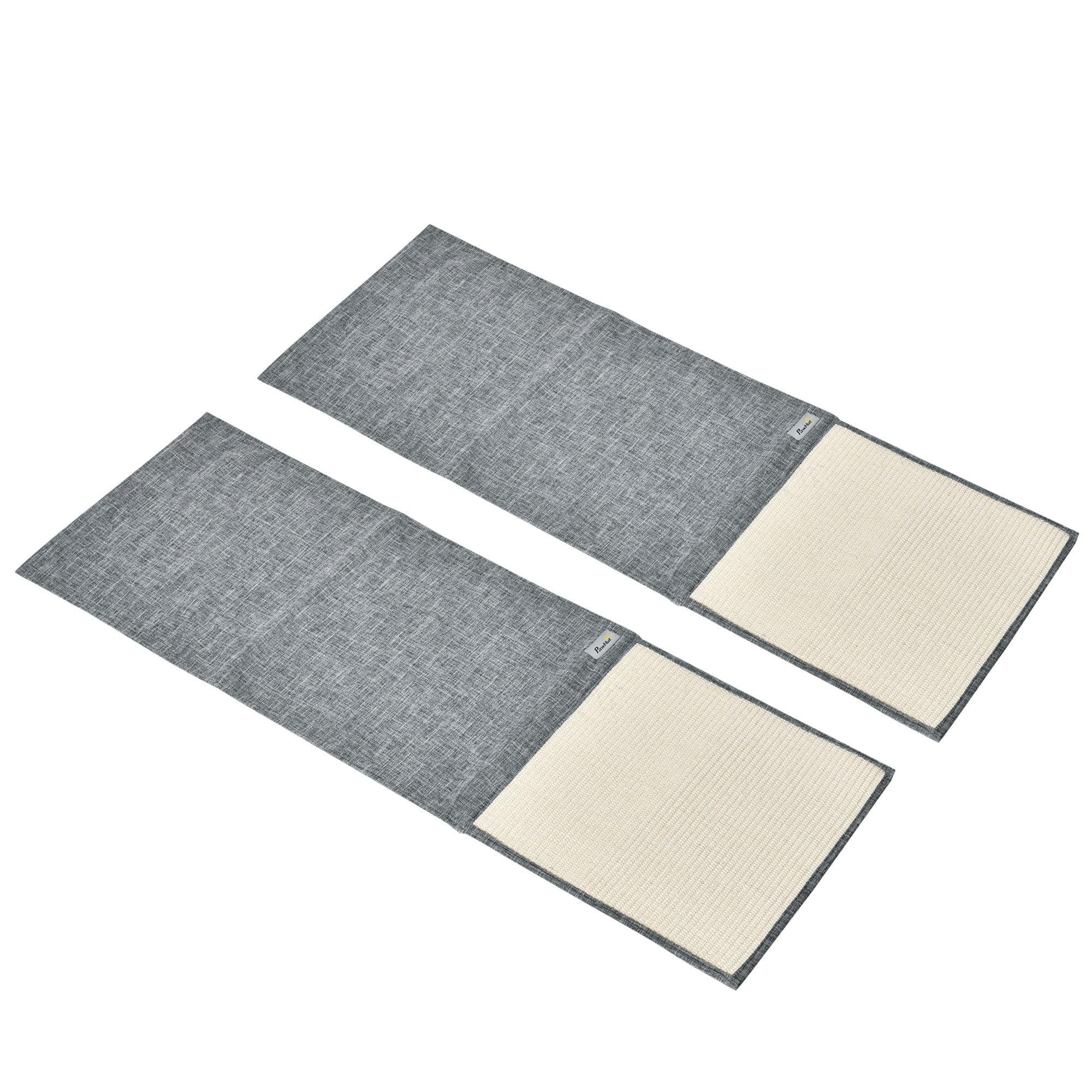 PawHut 2PCs Cat Scratching Pad Board Mat Blanket Kitten Scratcher Grey