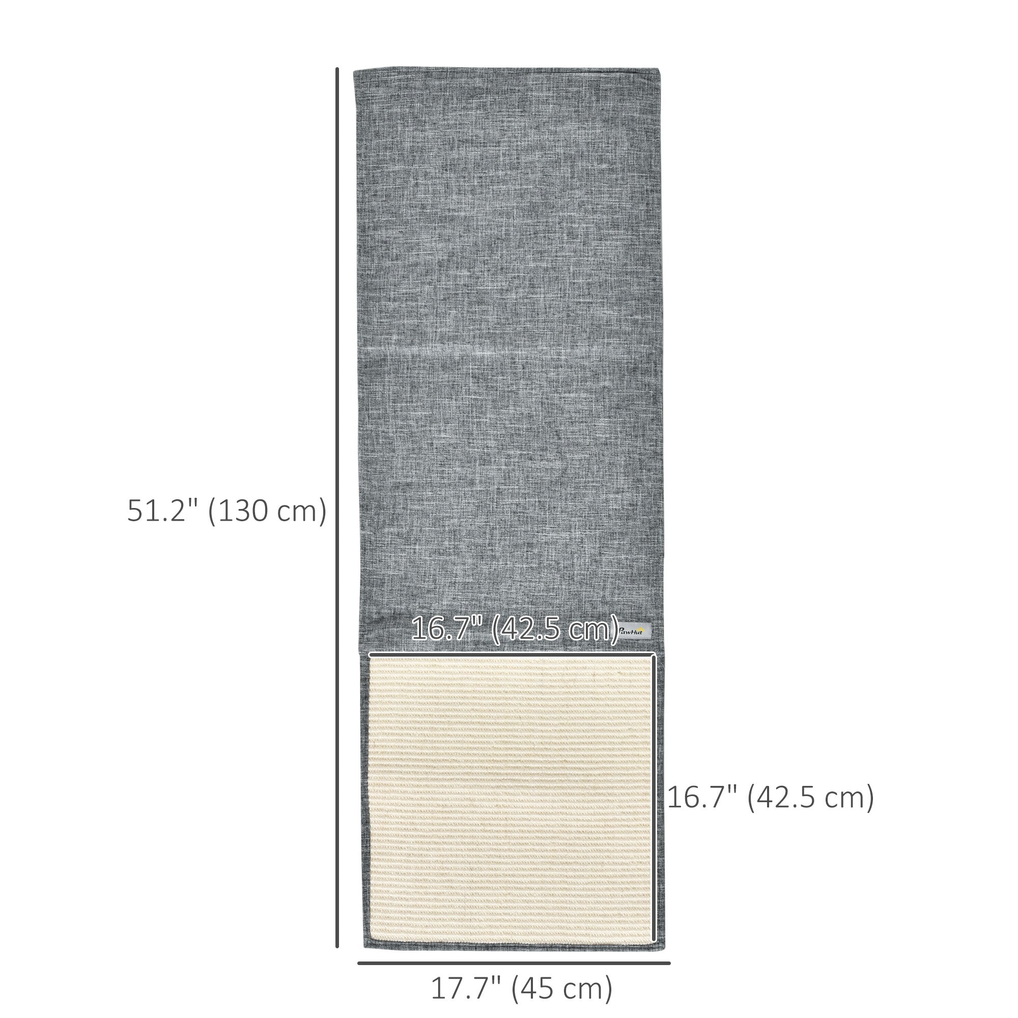 PawHut 2PCs Cat Scratching Pad Board Mat Blanket Kitten Scratcher Grey
