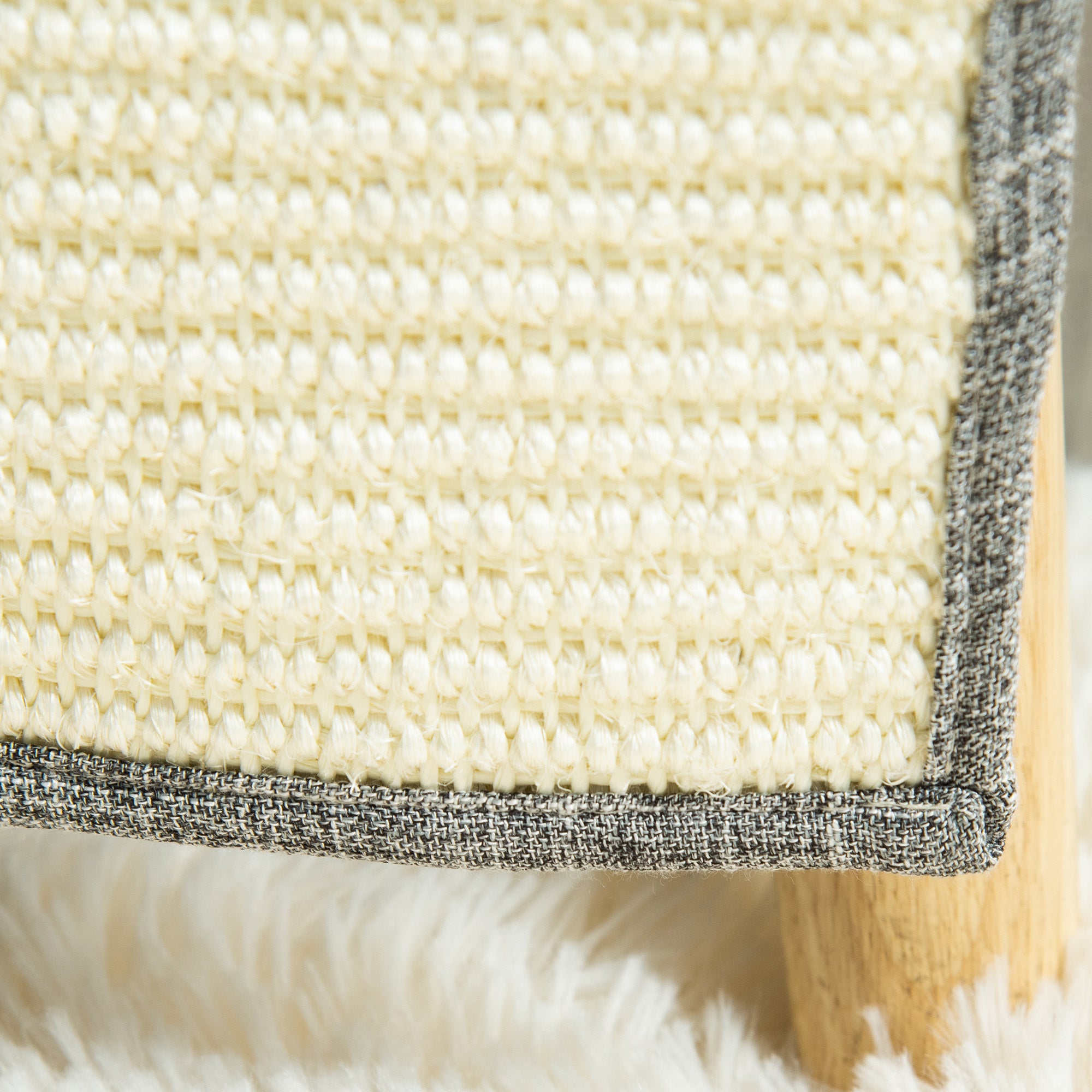 PawHut 2PCs Cat Scratching Pad Board Mat Blanket Kitten Scratcher Grey
