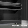 kleankin Freestanding Bathroom Storage Cabinet, Floor Cupboard with 2 Drawers, Adjustable Shelf, for Bathroom, Living Room or Entryway, Black