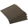 HOMCOM 24 x 24 Inches 3D Faux Wood Wall Panels, 4 Pack Acoustic Panels, Sound Absorbing and Proof Slat Wall For Interior Wall Decor, Home, Office, Studio, Walnut Brown