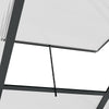 Outsunny 6' x 6' x 6.6' Polycarbonate Greenhouse, Walk-In Green House Kit Garden, Plants Grow, Galvanized Sheet Aluminum Frame with Rain Gutter, Vent and Sliding Door, Grey