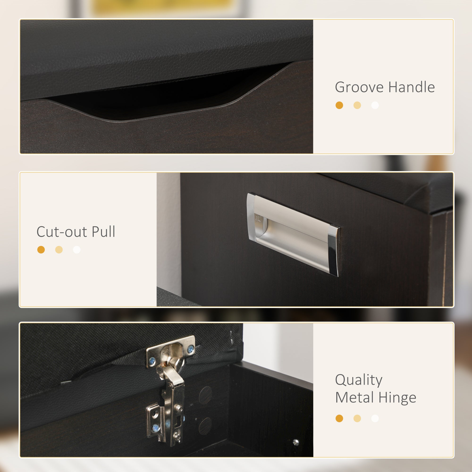 HOMCOM Shoe Bench Entryway Storage Rack with Padded Cushion PU Cover Hidden Storage for Hallway Living Room Bedroom, Black