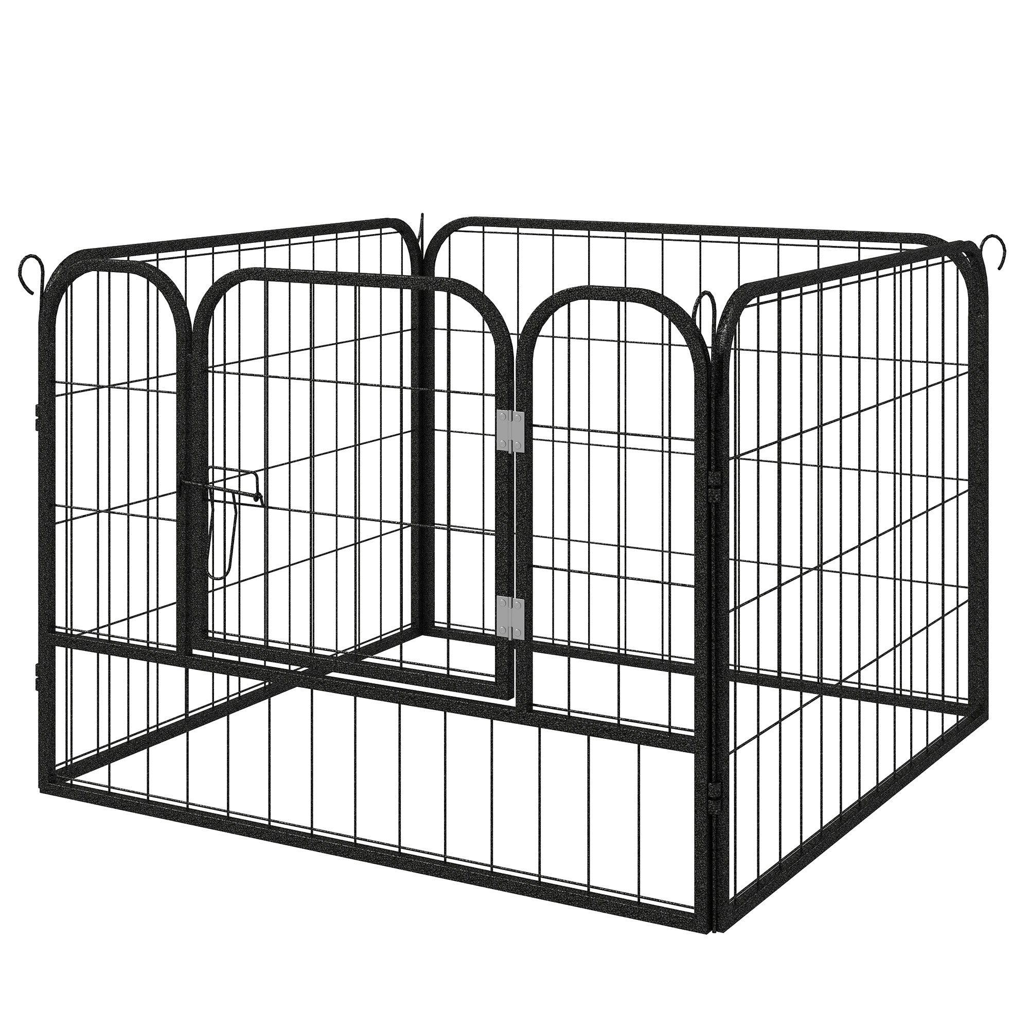 PawHut Heavy Duty Dog Playpen, 4 Panel Puppy Pen, Foldable Dog Kennel Both Indoor Outdoor Use Collapsible Design 82L x 82W x 60H (cm)