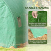 Outsunny 20' x 10' Tunnel Greenhouse with Sprinkler System, Walk-in Green House with Wide Roll-up Door, 12 Mesh Windows, Galvanised Steel Frame, Green