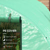 Outsunny 20' x 10' Tunnel Greenhouse with Sprinkler System, Walk-in Green House with Wide Roll-up Door, 12 Mesh Windows, Galvanised Steel Frame, Green
