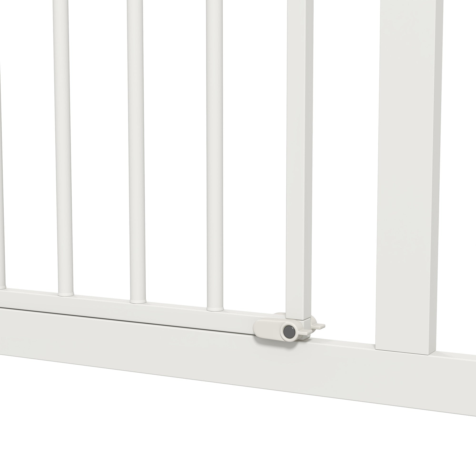 PawHut Pressure Fit Dog Stair Gate No Drilling Safety Gate Auto Close for Doorways, Hallways, 74-94cm Adjustable, 78cm Tall, White