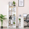 HOMCOM 6-Tier Tall Bookcase, Modern Storage Bookshelf, Display Shelves, Floor Standing Shelving, Display Rack for Living Room, Home Office, White