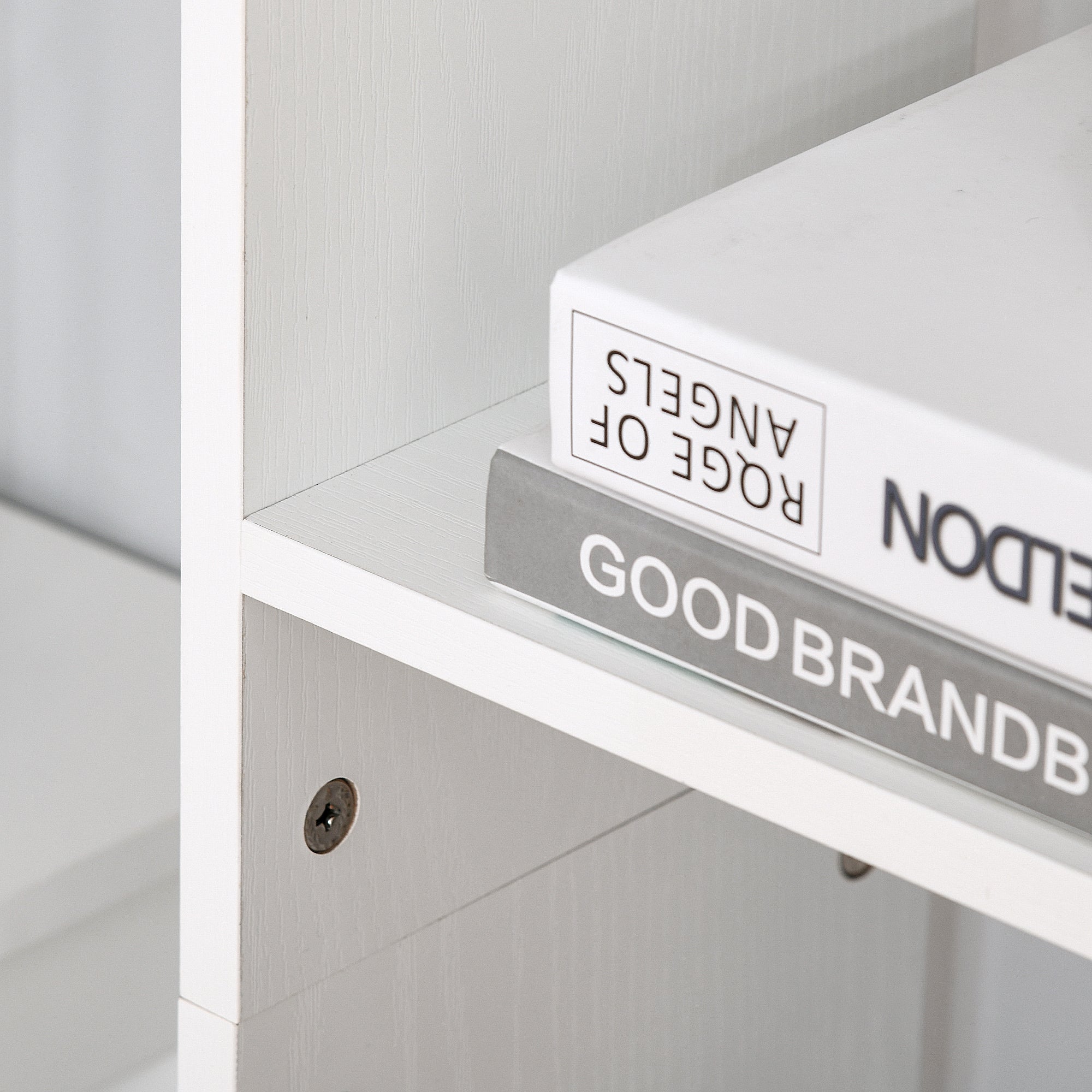 HOMCOM 6-Tier Tall Bookcase, Modern Storage Bookshelf, Display Shelves, Floor Standing Shelving, Display Rack for Living Room, Home Office, White