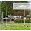PawHut Set of 6 Dog Training Agility Gear Adjustable Jump Bar Pet Exercise Kit with Carrying Bag (White)