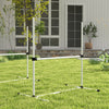 PawHut Set of 6 Dog Training Agility Gear Adjustable Jump Bar Pet Exercise Kit with Carrying Bag (White)