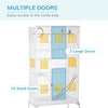 PawHut 71" Bird Cage, 3 Tier Large Parrot Cage with Wheels, Perches, Ramp, Storage Shelf, Toys for Canaries, Finches, Cockatiels, Parakeets, White