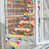 PawHut 71" Bird Cage, 3 Tier Large Parrot Cage with Wheels, Perches, Ramp, Storage Shelf, Toys for Canaries, Finches, Cockatiels, Parakeets, White