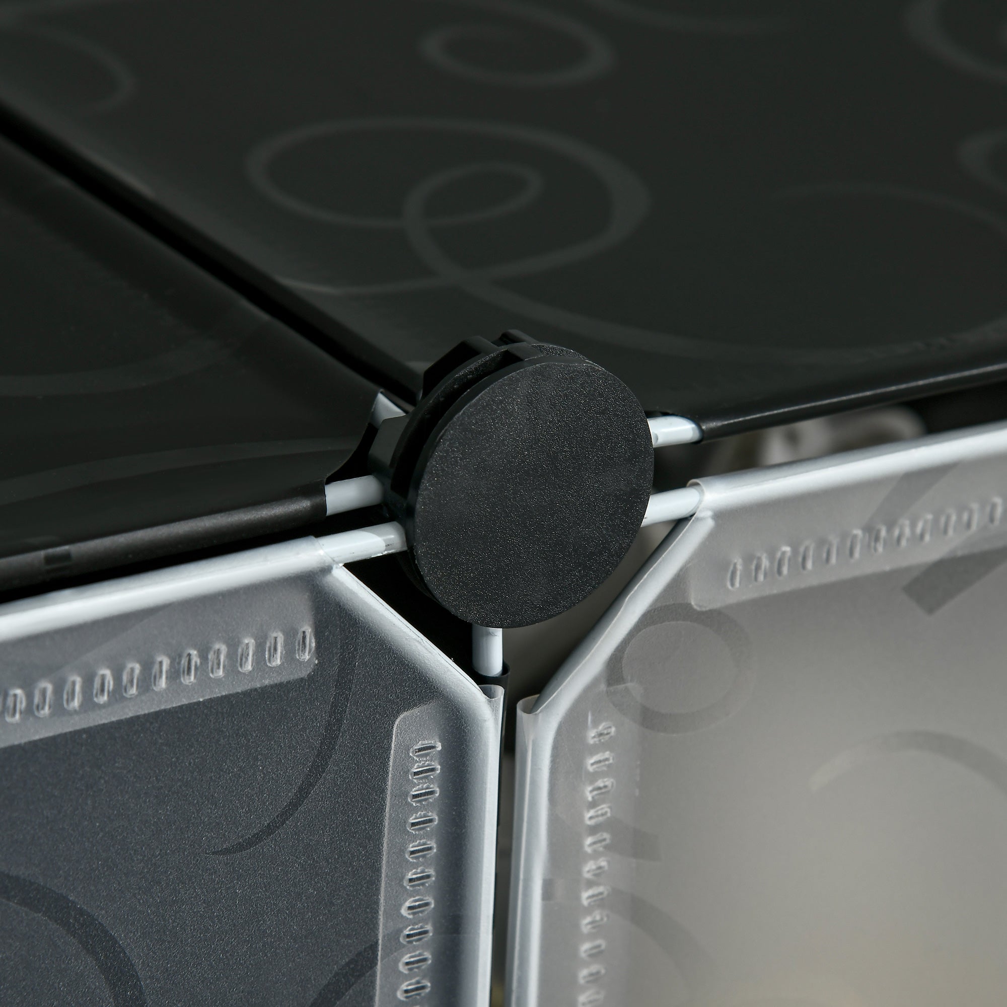 HOMCOM Cube Storage Organizer, DIY 6-Cube Modular Cabinet, Shoe Rack with Doors for Living Room, Black