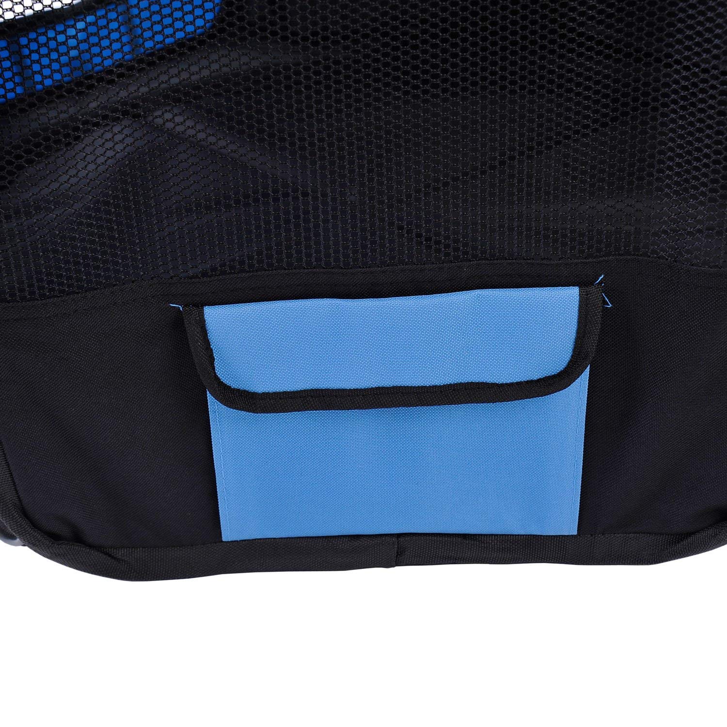 PawHut 37" Folding Portable Pet Playpen Soft Dog Cat Puppy Exercise Kennel Crate with Carrying Bag Blue