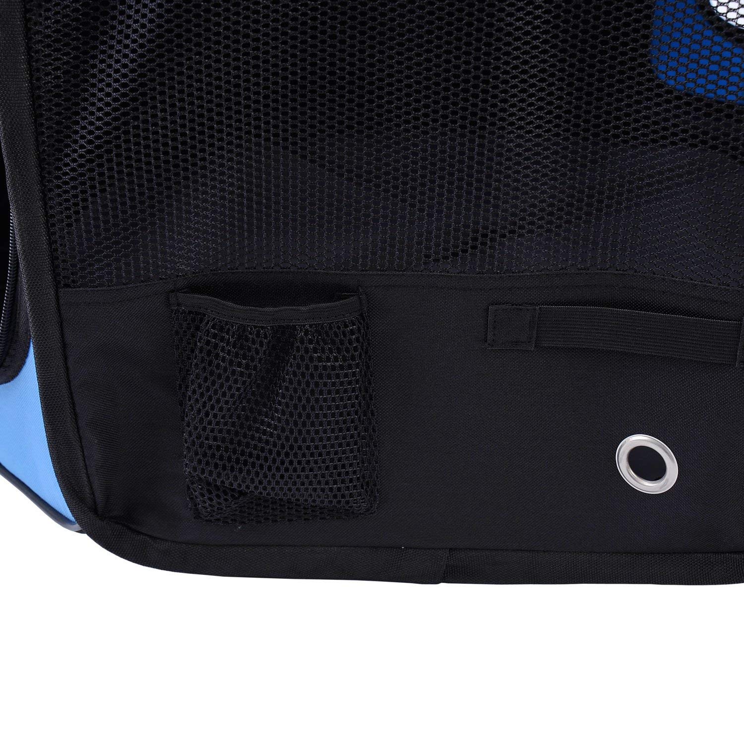 PawHut 37" Folding Portable Pet Playpen Soft Dog Cat Puppy Exercise Kennel Crate with Carrying Bag Blue