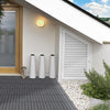 Outsunny WPC Interlocking Deck Tiles, 11 Pack 12" x 12" Outdoor Tiles, Tools Free Assembly, Waterproof and Non-slip Patio Flooring, Black
