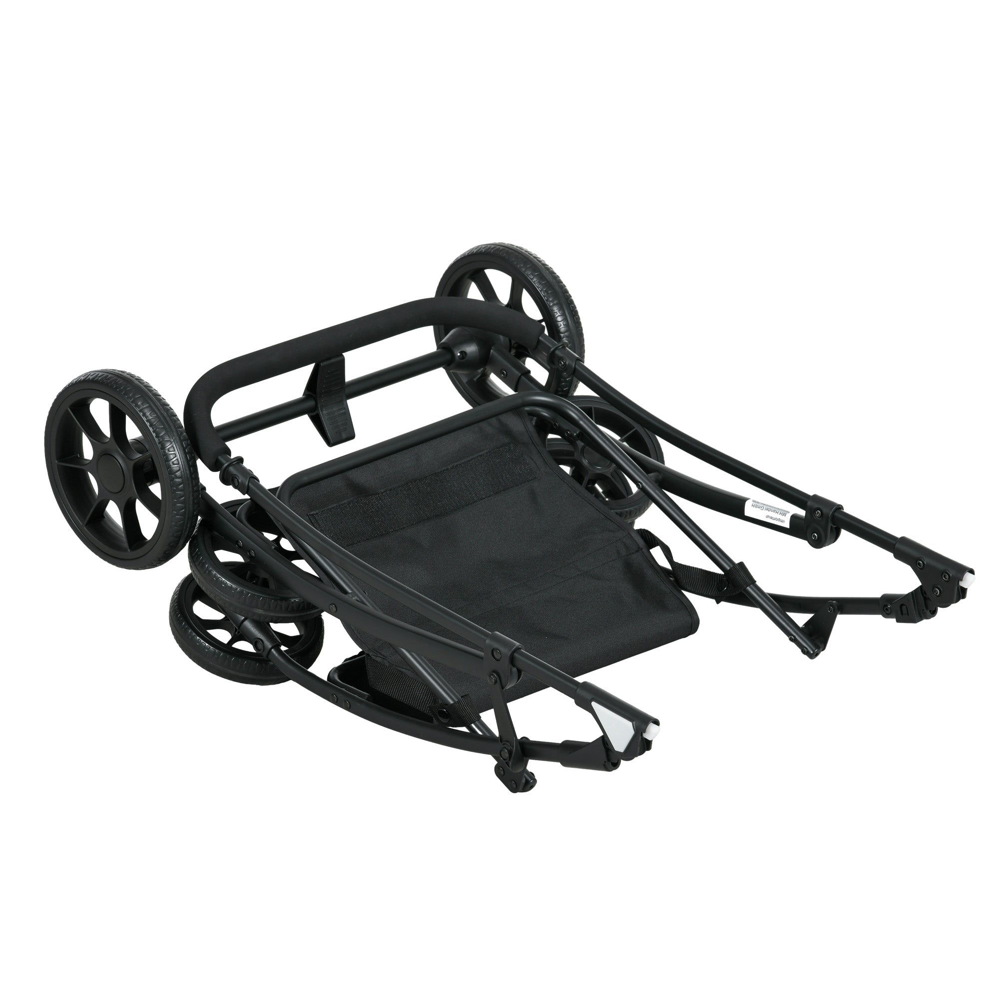 PawHut Dog Pram Dog Stroller Pet Pushchair with Detachable Carrier Soft Padding, Safety Leashes, for Mini and Small Dogs - Red