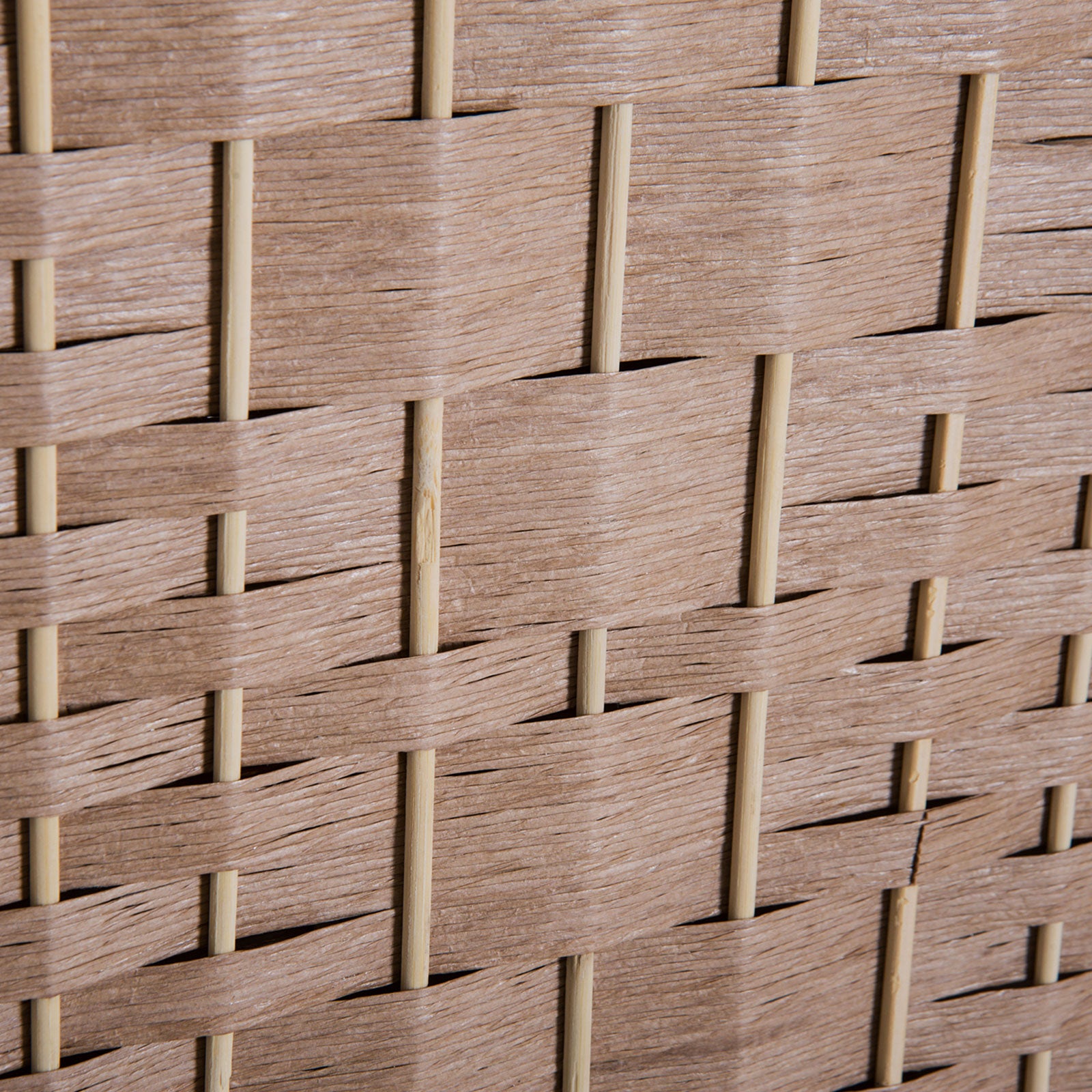 HOMCOM 3 Panels Room Divider, 6 Ft Tall Indoor Portable Folding Privacy Screens, Hand-Woven Double Hinged Freestanding Partition Wall Divider for Home Office, Natural