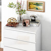HOMCOM 4 Drawer Dresser for Bedroom, High Gloss Chest of Drawers with Metal Runners and Groove Handles, White