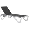 Outsunny Outdoor Chaise Lounge Chair, Patio Aluminum Tanning Chair with 5-Level Adjustable Back, Portable Wheels, Breathable Mesh Fabric, for Pool, Deck,  Garden, Blue