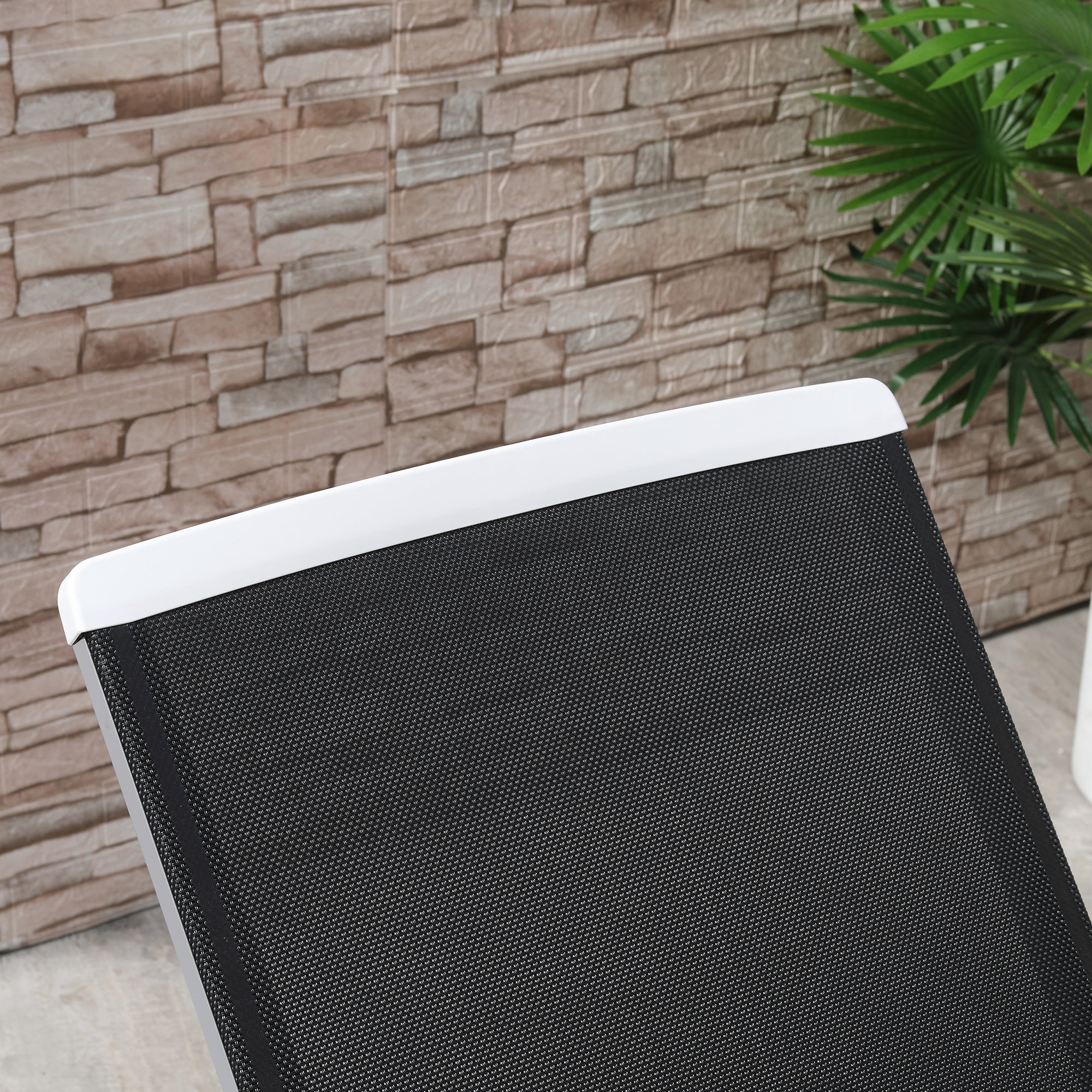 Outsunny Outdoor Chaise Lounge Chair, Patio Aluminum Tanning Chair with 5-Level Adjustable Back, Portable Wheels, Breathable Mesh Fabric, for Pool, Deck,  Garden, Blue