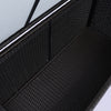 Outsunny 44.5x17x22inch Outdoor Deck Rattan Storage Box Wicker Home Furniture Indoor Storing Unit with Lid Coffee