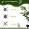 Outsunny 5FT Artificial Palm Tree, Fake Tropical Tree with Lifelike Leaves, Faux Plant in Pot for Indoor and Outdoor Decoration, Green