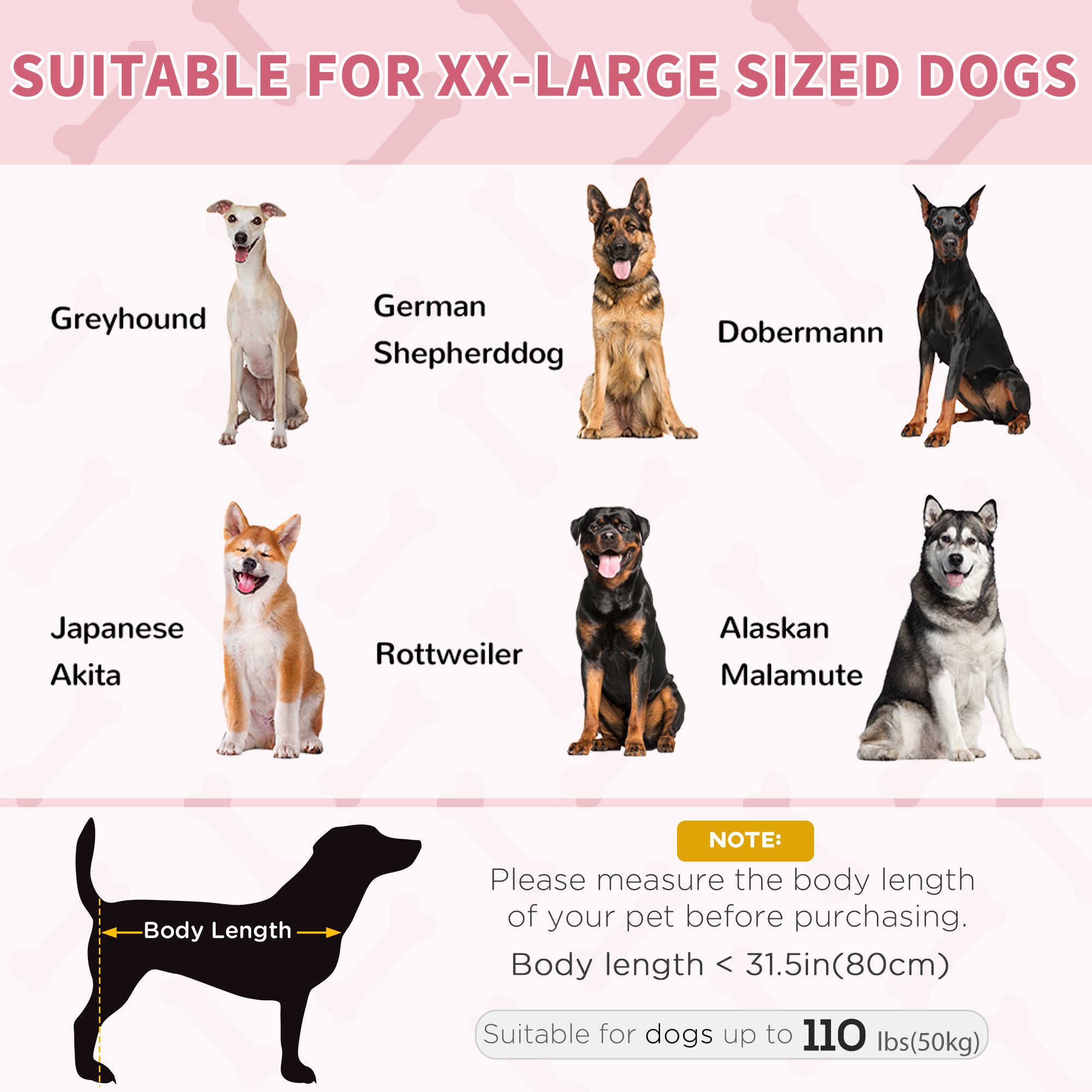 PawHut Elevated Dog Bed, Raised Dog Cot for XL Sized Dogs, Indoor & Outdoor, 48" x 36" x 9", Red