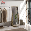 HOMCOM 58" x 20" Full Length Mirror, Floor Standing Mirror, Rectangular Full Body Mirror for Bedroom, Living Room, Rustic Brown