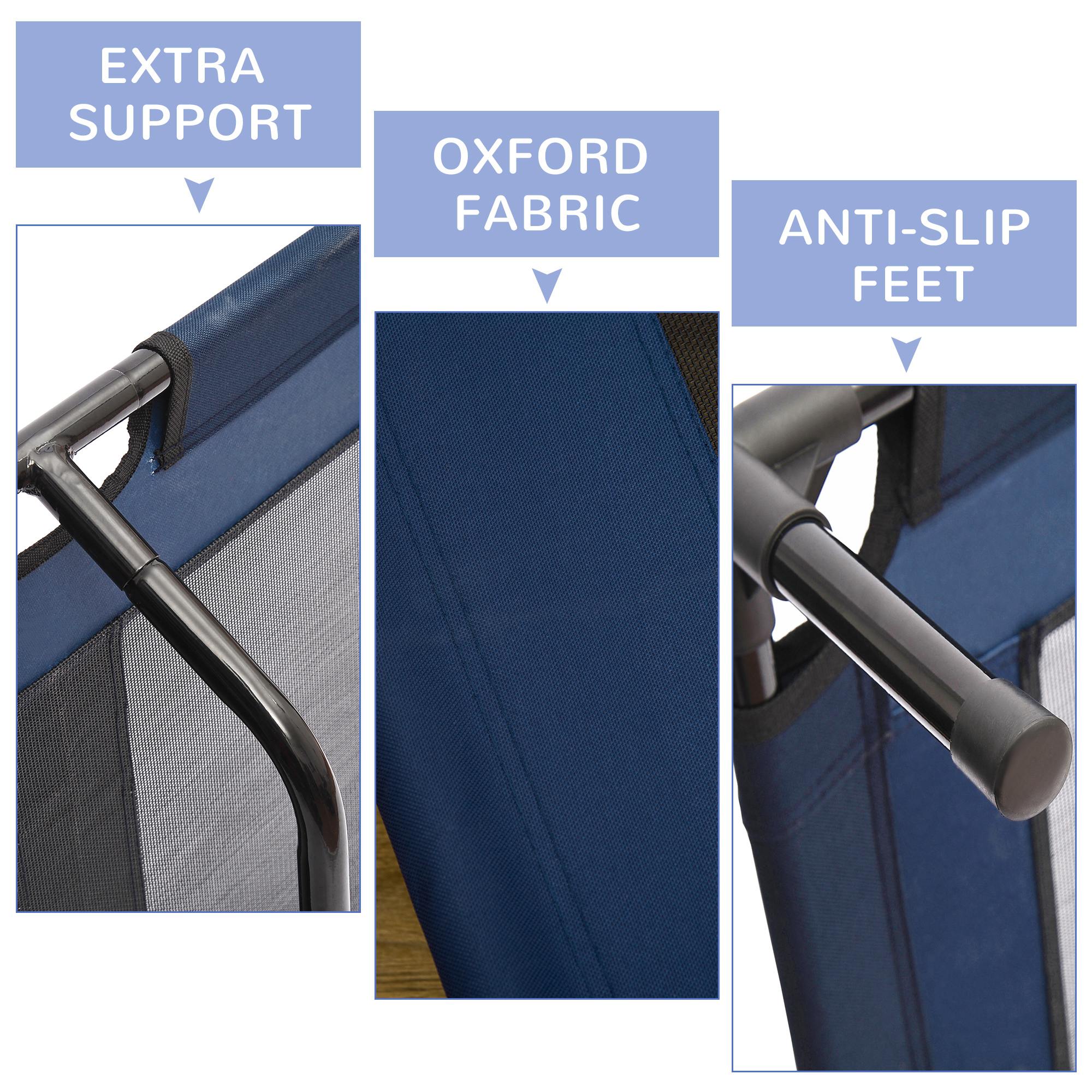 PawHut Elevated Dog Bed, Raised Dog Cot for XL Sized Dogs, Indoor & Outdoor, 36" x 30" x 7", Blue