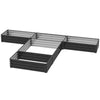 Outsunny 8 x 8ft DIY Raised Garden Bed, Set of 5 Large Steel Box Planters for Outdoor Plants, Vegetables, Flowers, Herbs, Easy Assembly, Dark Grey