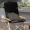Outsunny Folding Camping Chairs 2 Pack, Portable Adjustable Camp Chair with Padded Seat and Carry Bag, Outdoor High Back Recliner for Hiking, Fishing, Beach, Picnic and Lawn, Black