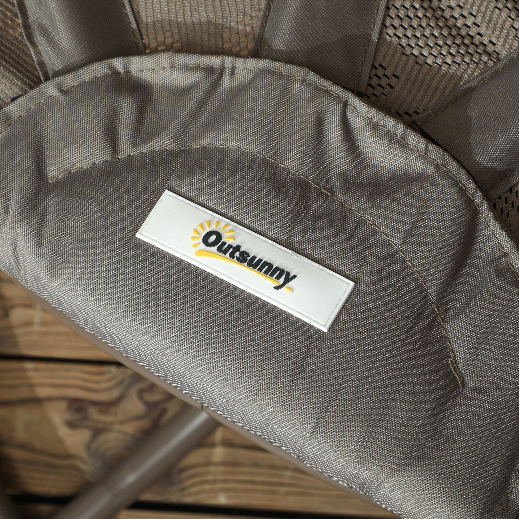 Outsunny Swivel Egg Chair with Cushions and Foldable Basket Seat, Indoor Outdoor Lounge Chair for Backyard, Garden, Balcony, Lawn and Living Room, Sand