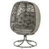 Outsunny Swivel Egg Chair with Cushions and Foldable Basket Seat, Indoor Outdoor Lounge Chair for Backyard, Garden, Balcony, Lawn and Living Room, Sand