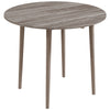 HOMCOM Folding Dining Table, Round Drop Leaf Table for Small Spaces, Foldable Table with Wood Legs for Kitchen, Dining Room, Distressed Grey