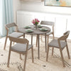 HOMCOM Folding Dining Table, Round Drop Leaf Table for Small Spaces, Foldable Table with Wood Legs for Kitchen, Dining Room, Distressed Grey