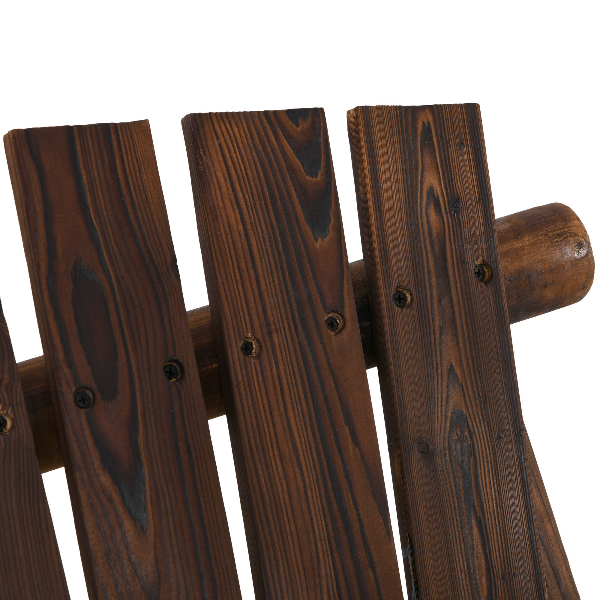 Outsunny Wood Porch Swing with Stand, 2-Person Patio Swing Bench with Wide Backrest, 660lbs Capacity for Garden, Poolside, Backyard, Carbonized