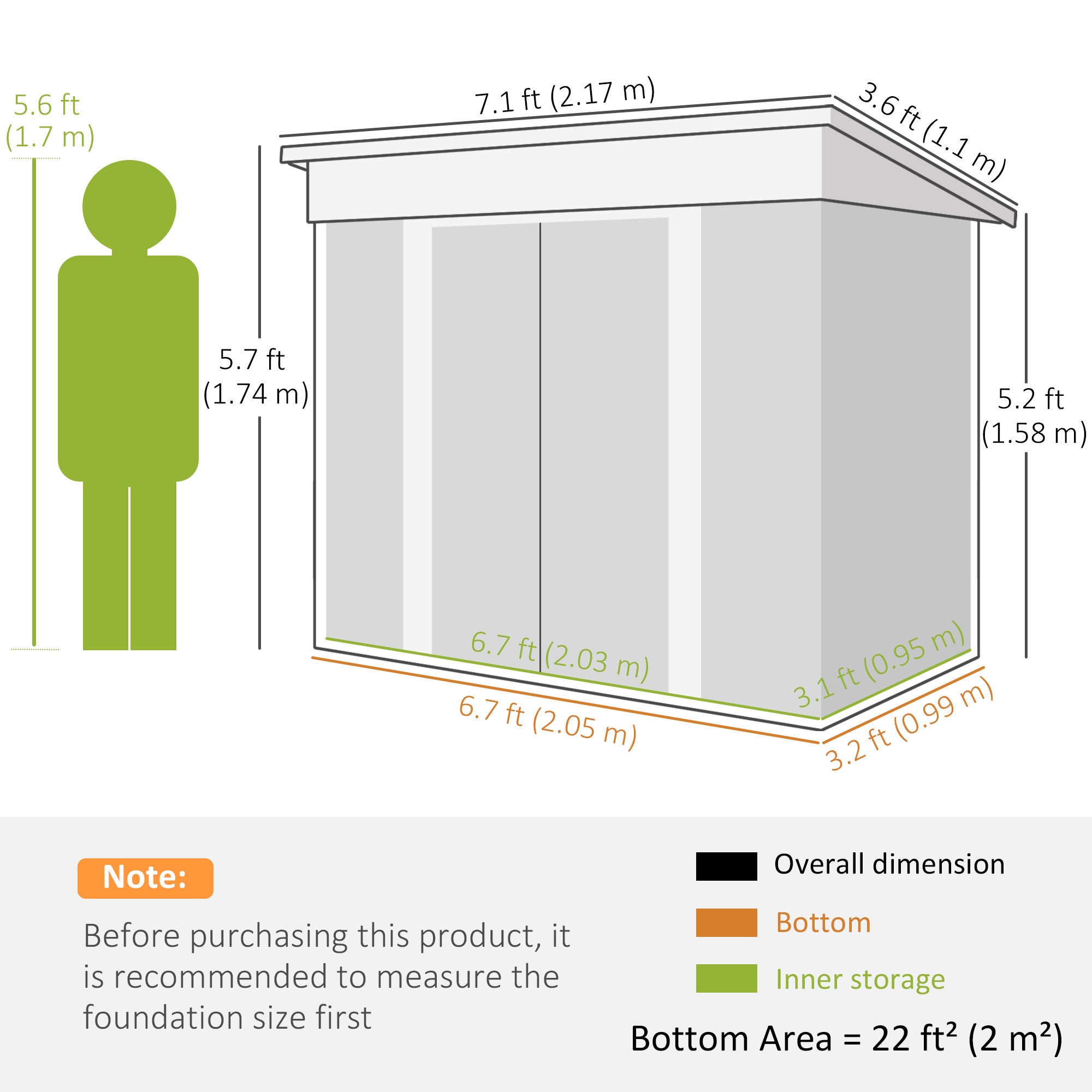 Outsunny 7' x 4' Outdoor Storage Shed, Metal Garden Tool Storage House Organizer with Lockable Sliding Doors and Vents for Backyard Patio Lawn, Charcoal Grey
