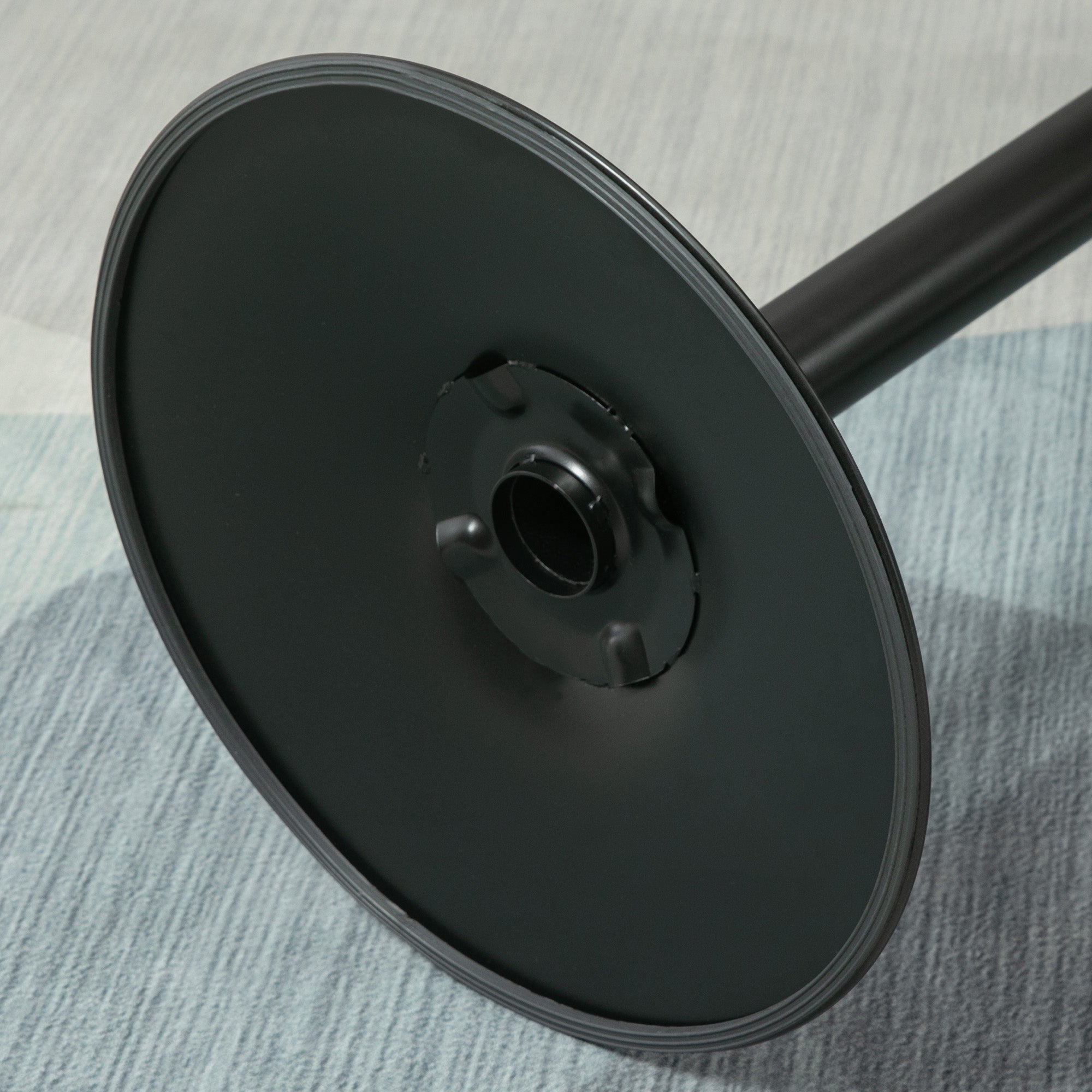 HOMCOM Round Bar Table 42 Inch Height, Industrial High Bistro Table with Metal Base and Elm Wood Top, Bar Height Table for Kitchen, Pub, Breakfast Area