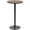 HOMCOM Round Bar Table 42 Inch Height, Industrial High Bistro Table with Metal Base and Elm Wood Top, Bar Height Table for Kitchen, Pub, Breakfast Area