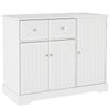 PawHut Cat Litter Box Enclosure, Hidden Litter Box Furnitrue Indoor Cat House with Drawer, Storage, Anti-tip Kit, Cat Washroom for Living Room, Bedroom, White