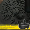 Outsunny Half Round Umbrella Base, Sand or Water Filled Half Patio Umbrella Stand Holder for Lawn, Deck, 40lb Capacity Water or 46lb Capacity Sand, Fit 1.5"or 2" Pole, Black