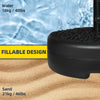 Outsunny Half Round Umbrella Base, Sand or Water Filled Half Patio Umbrella Stand Holder for Lawn, Deck, 40lb Capacity Water or 46lb Capacity Sand, Fit 1.5"or 2" Pole, Black